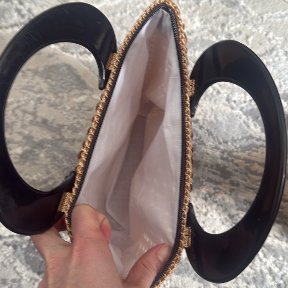 Elegant Brown Beaded Handbag - Picture 3 of 4